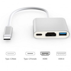Cáp chuyển Type C ra HDMI và USB (3 IN 1)