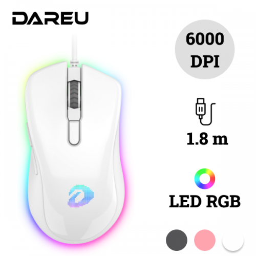Chuột Gaming Dareu EM908 White