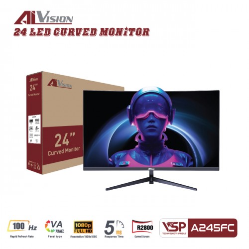 Màn Hình 24 inch Cong AiVision A245FC 100Hz