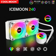 Tản nhiệt nước Coolmoon AR240 2 Fan  - Màu Trắng
