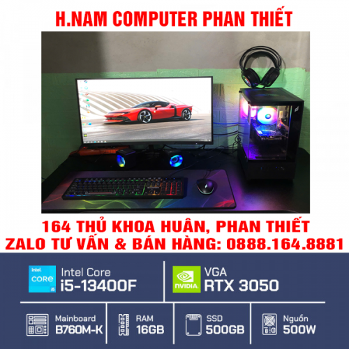 Trọn bộ PC Gaming - B760 iNTEL i5 13400F VGA 3050 LCD 27 inch CONG
